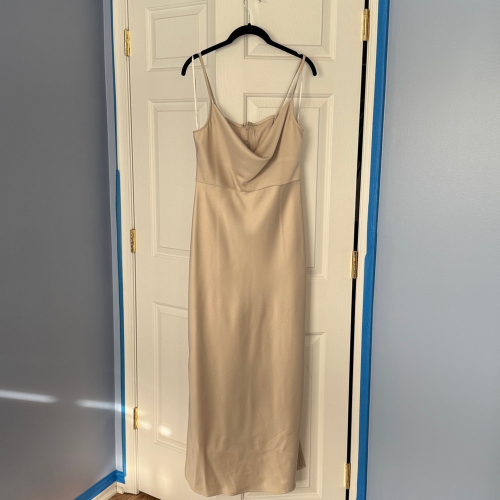 BHLDN Cali Satin Charmeuse Midi Dress